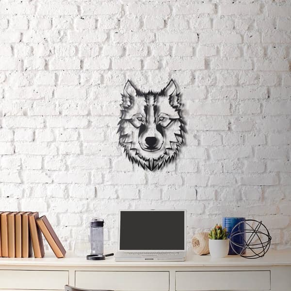 Dekorativt metalvægtilbehør Wolf v11