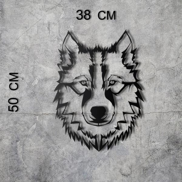 Dekorativt metalvægtilbehør Wolf v11