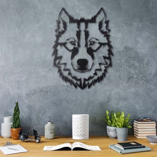 Dekorativt metalvægtilbehør Wolf v11