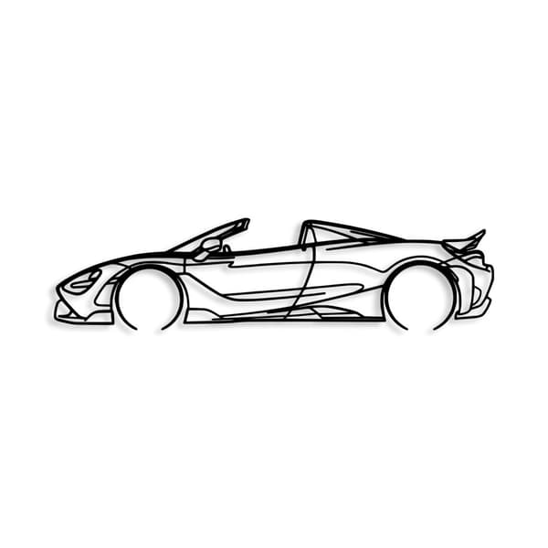 Dekorativt metalvægtilbehør McLaren 720S Silhouette