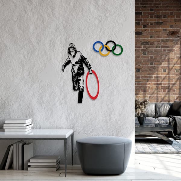 Dekorativt metalvægtilbehør Banksy - 7
