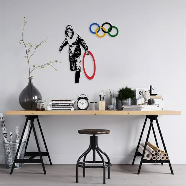 Dekorativt metalvægtilbehør Banksy - 7