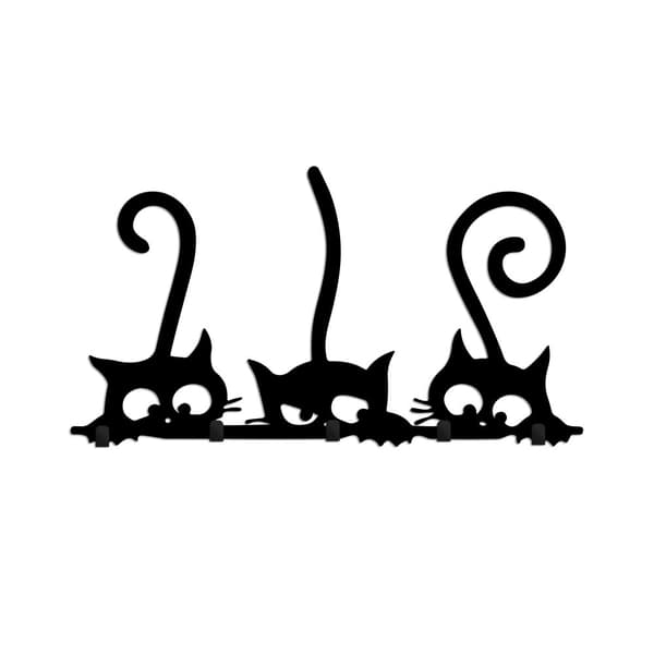 Metallveggkrok skjulte katter