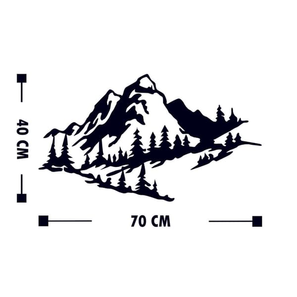 Dekorativt metallveggtilbehør Mountain 2