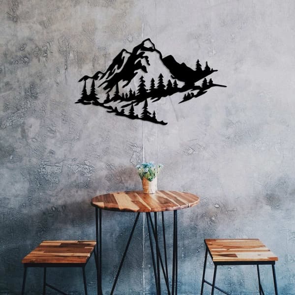 Dekorativt metallveggtilbehør Mountain 2