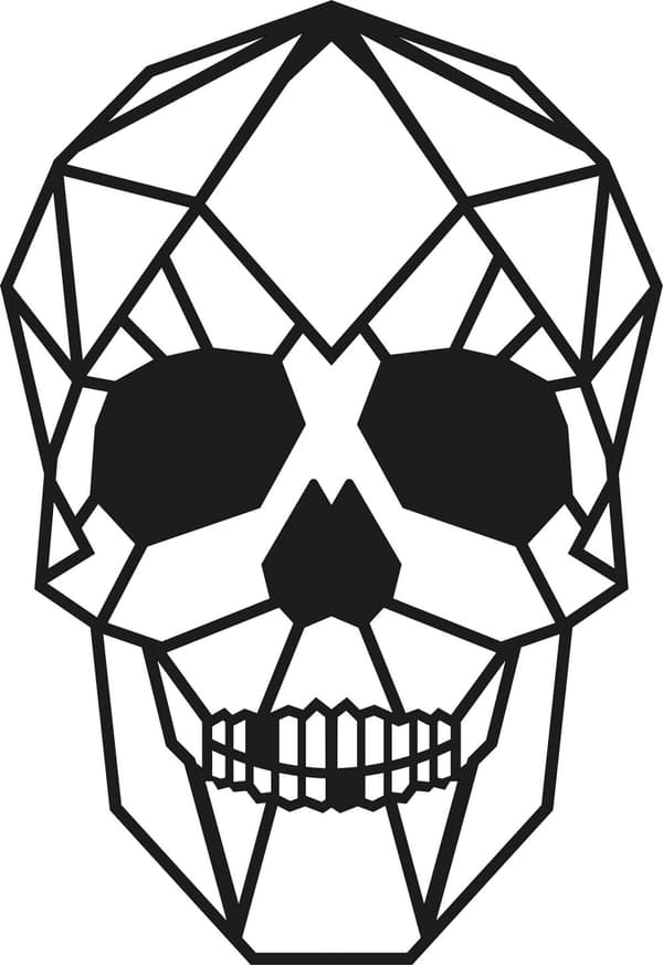 Dekorativ metalvægtilbehør kranium