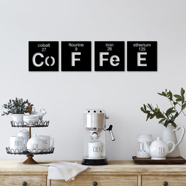 Dekorativt metallväggtillbehör kaffe 13