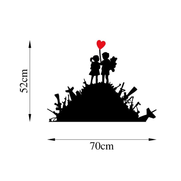 Koristeellinen metalliseinätarvike Banksy - 1