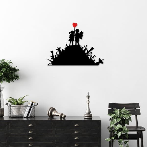 Koristeellinen metalliseinätarvike Banksy - 1