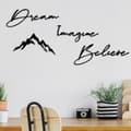 Miniatyrbillede 1 af 7: Dekorativ metalvægtilbehør Dream Imagine Belive