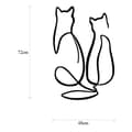 Miniatyrbillede 6 af 6: Dekorativ metalvægtilbehør Par Cat Love