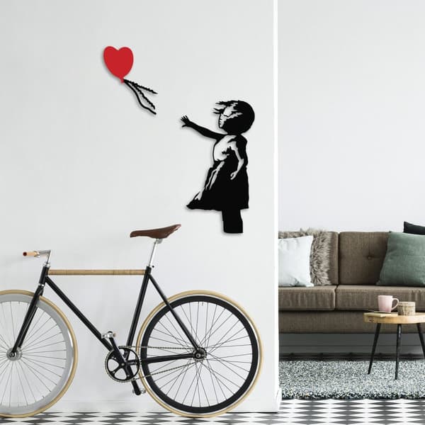 Koristeellinen metalliseinätarvike Banksy - 13