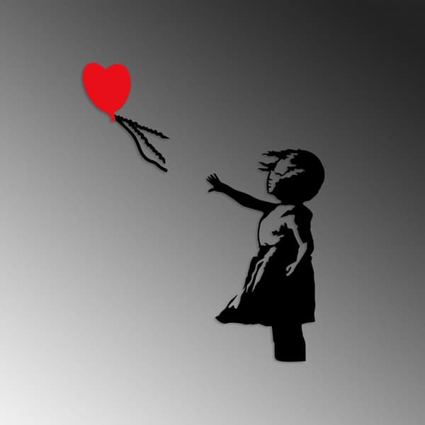 Koristeellinen metalliseinätarvike Banksy - 13