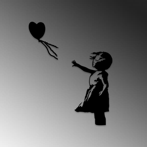 Koristeellinen metalliseinätarvike Banksy - 14