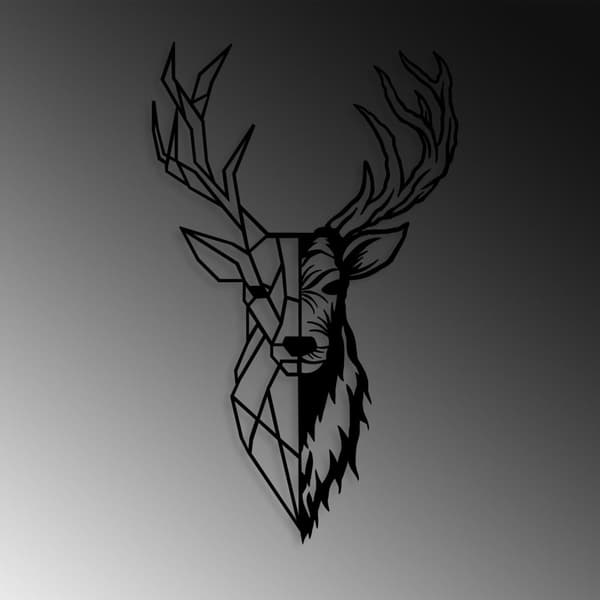 Dekorativt metallväggstillbehör Red Deer 2