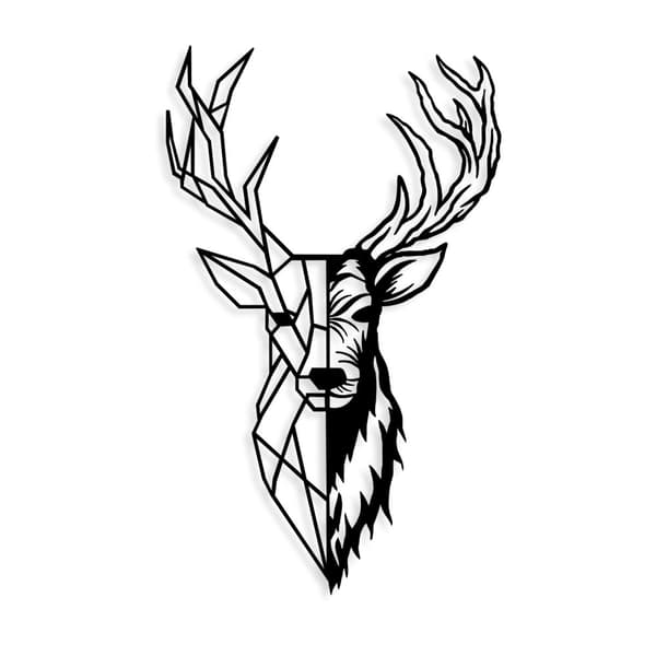 Dekorativt metallväggstillbehör Red Deer 2