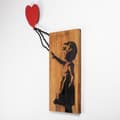 Miniatyrbillede 6 af 8: Dekorativt trævægtilbehør Banksy - 15