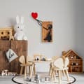 Miniatyrbillede 2 af 8: Dekorativt trævægtilbehør Banksy - 15