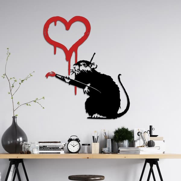 Koristeellinen metalliseinätarvike Banksy Metal 08