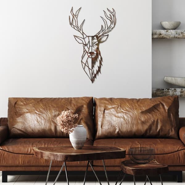 Koristeellinen metalliseinätarvike Rusty Deer 3
