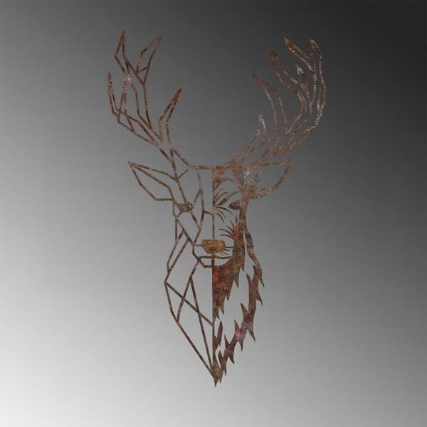 Koristeellinen metalliseinätarvike Rusty Deer 3