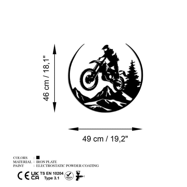 Dekorativt metallveggtilbehør Enduro