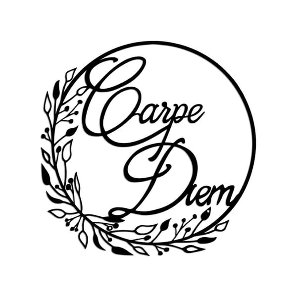 Dekorativt metalvægtilbehør Carpe Diem 1