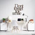 Miniatyrbillede 4 af 7: Dekorativt metalvægtilbehør Rusty Glem ikke at smile