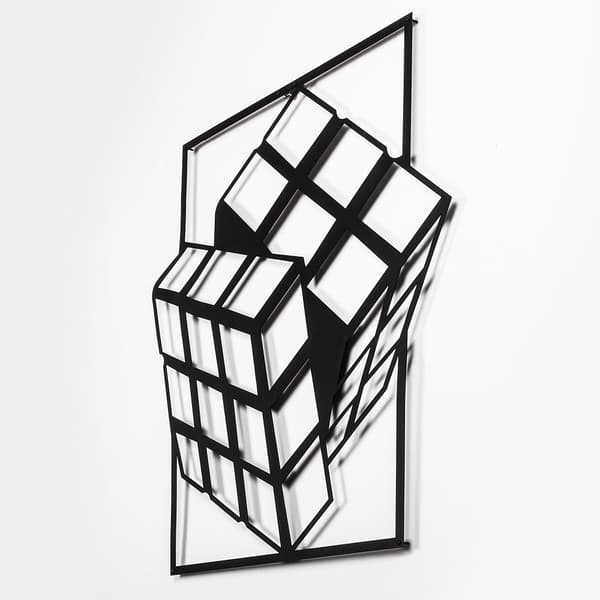 Koristeellinen metalliseinätarvikkeet Rubikin kuutio