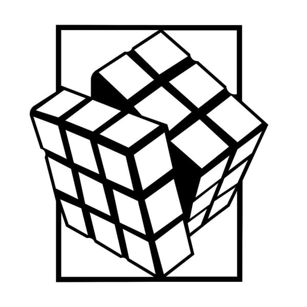 Koristeellinen metalliseinätarvikkeet Rubikin kuutio