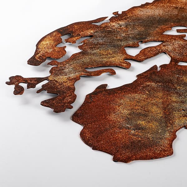 Koristeellinen metalliseinätarvikkeet World Map Medium - 1