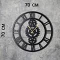 Miniatyrbild 6 av 6: Dekorativ metallväggklocka Gear XL