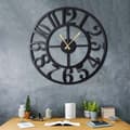 Miniatyrbild 1 av 6: Dekorativ metallväggklocka Circle XL
