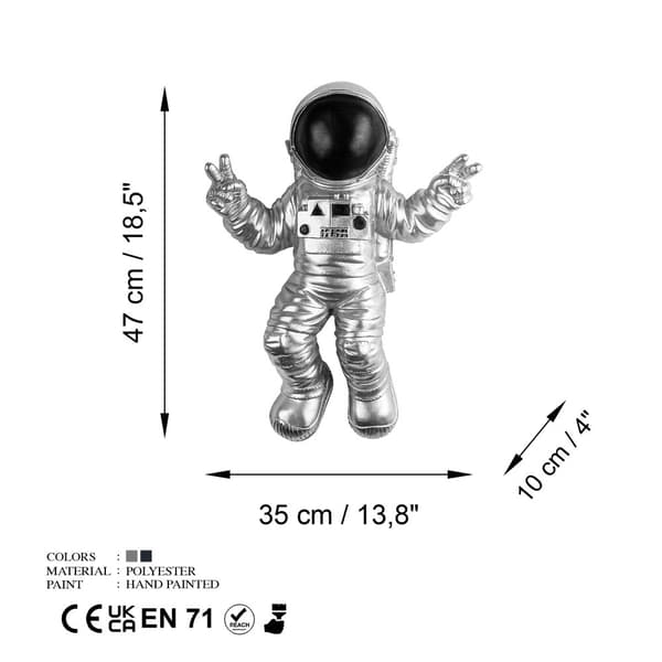 Dekorativt veggtilbehør Cosmonaut 7