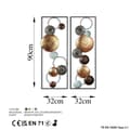 Miniatyrbild 7 av 7: Dekorativt metallväggtillbehör texturerat - 9