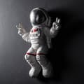 Miniatyrbillede 6 af 9: Dekorativt vægtilbehør fredsskilt Astronaut - 2
