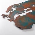 Miniatyrbilde 6 av 8: Dekorativt metallveggtilbehør Verdenskart Medium - 2