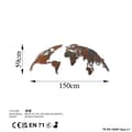 Miniatyrbilde 8 av 8: Dekorativt metallveggtilbehør Verdenskart Medium - 2