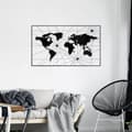 Miniatyrbild 1 av 6: Dekorativt metallväggstillbehör världskarta 16