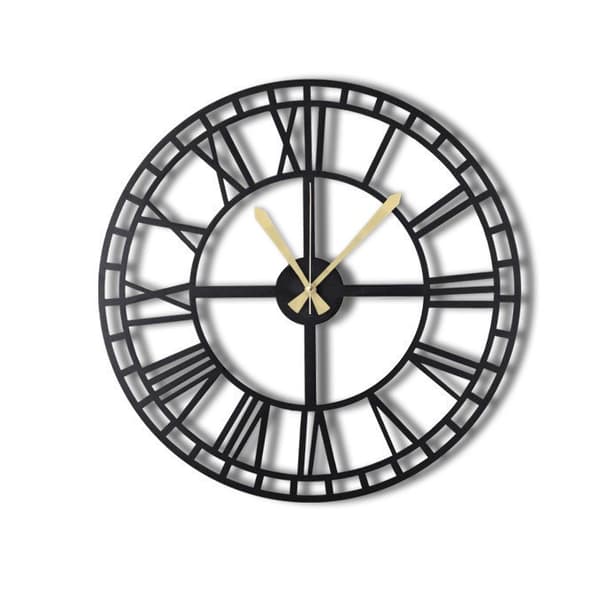 Dekorativ veggklokke i metall WATCH-038