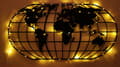 Pikkukuva 2 / 4: Koristeellinen metalliseinätarvike Maailmankartta Globe Led - musta