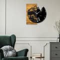 Miniatyrbilde 3 av 7: Dekorativ veggklokke av tre Treklokke 19