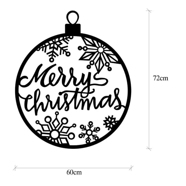 Dekorativt metallveggtilbehør XMASBLACK - 030