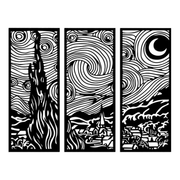 Dekorativt metallveggtilbehør Vangogh