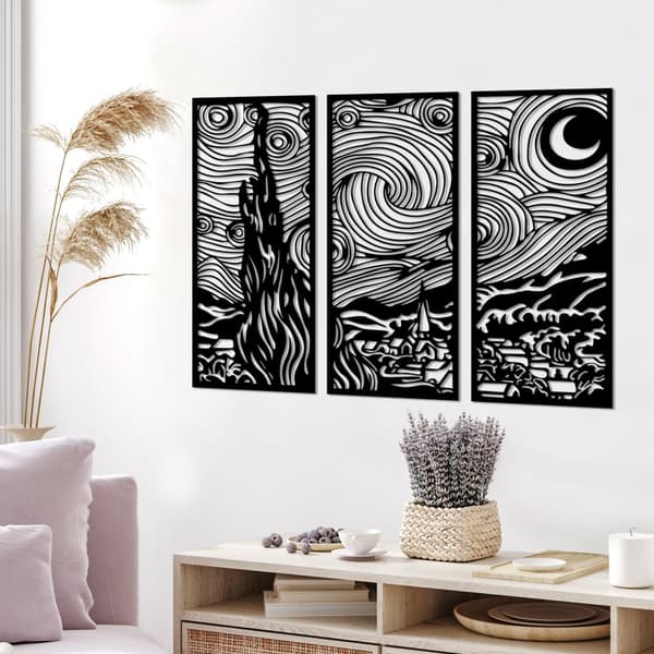 Dekorativt metallveggtilbehør Vangogh
