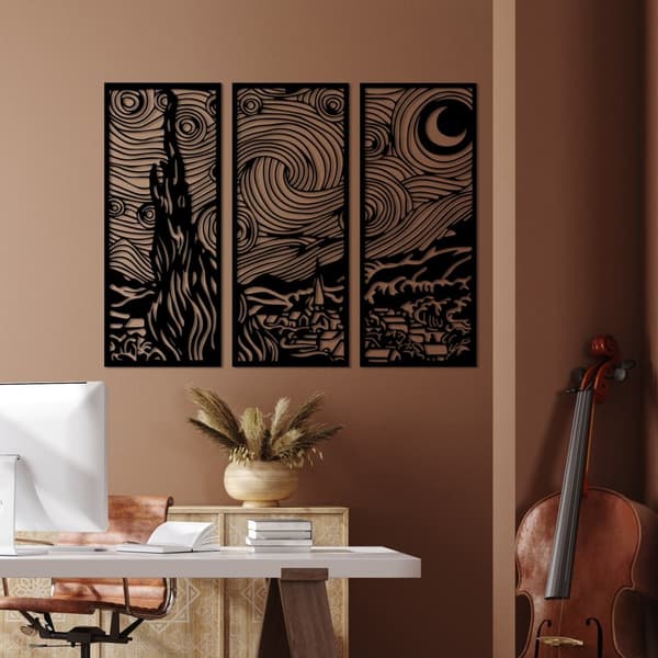 Dekorativt metallveggtilbehør Vangogh