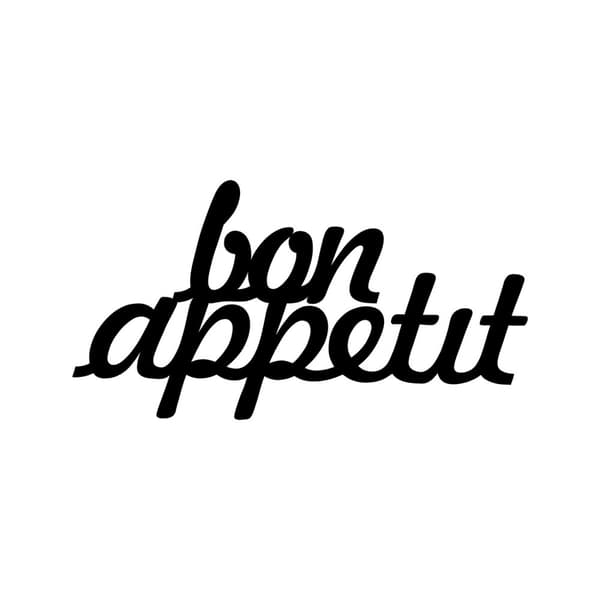 Dekorativt metallveggtilbehør Bon Appetit 1 - Svart