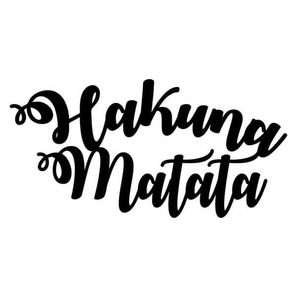 Dekorativt metalvægtilbehør Hakuna Matata