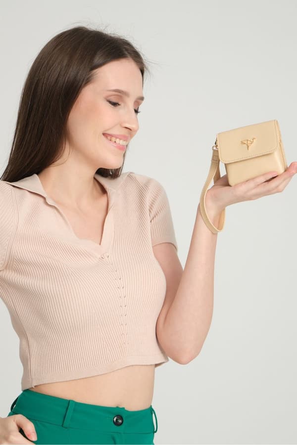 Dame lommebok Mini Best - Beige