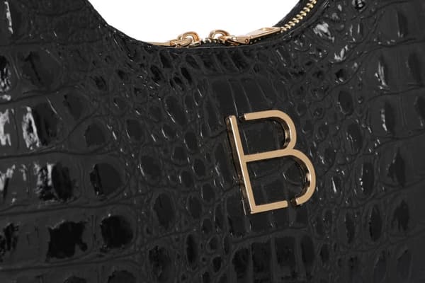 Axelväska 505 - Croco Black